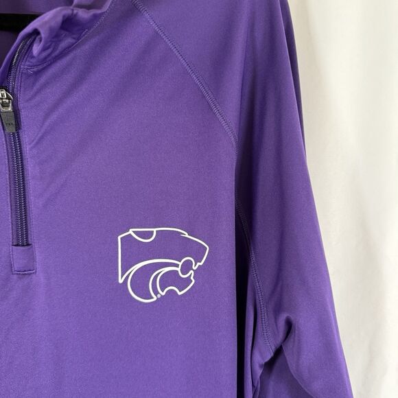 K State ALO Jacket Men's XL Purple 1/4 Zip Long Sleeve Turtleneck Pullover - Picture 4 of 11